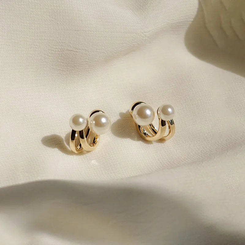 Fashion Classic Pearl Earrings for Women Senior Temperament Girls Retro Style Ear Rings Girlfriend Gifts Banquet Souvenirs - Oria Jewel