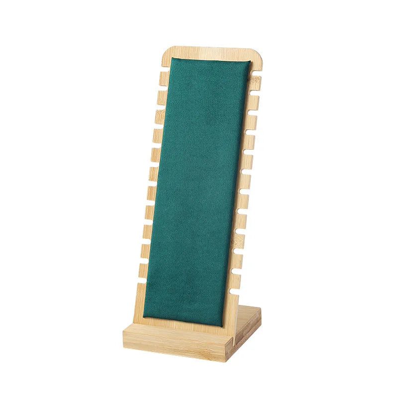 Fashion Wood Necklace Display Stand Large Capacity Pendant Bracelet Anklet Long Chain Jewelry Storage Rack Counter Showcase Prop - Oria Jewel