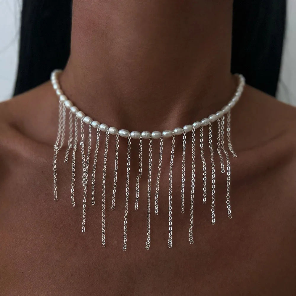 Pink Heart Pendant Necklace – Pearl Tassel &amp; Cute Gift - Oria Jewel