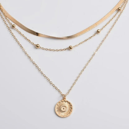 Multi-Layer Round Chain Necklace - Oria Jewel