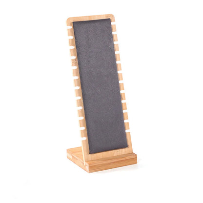 Fashion Wood Necklace Display Stand Large Capacity Pendant Bracelet Anklet Long Chain Jewelry Storage Rack Counter Showcase Prop - Oria Jewel