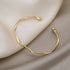 2025 New Fashion Creative Unique Design Style Minimalist Geometric Bending Shape Adjustable Bracelet, Suitable For Mothers to Se - Oria Jewel