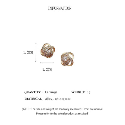 Light Luxury Zircon Stud Earrings Simple Cross Hollow Geometric Earrings Wedding Party Exquisite Ear Jewellery Women Gifts - Oria Jewel