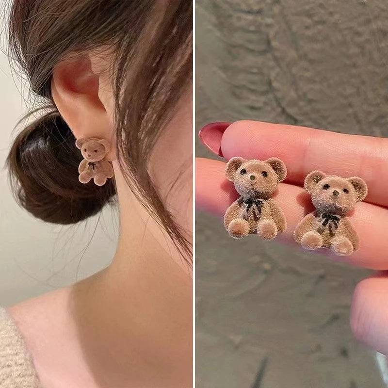 Plush Animal Stud Earrings