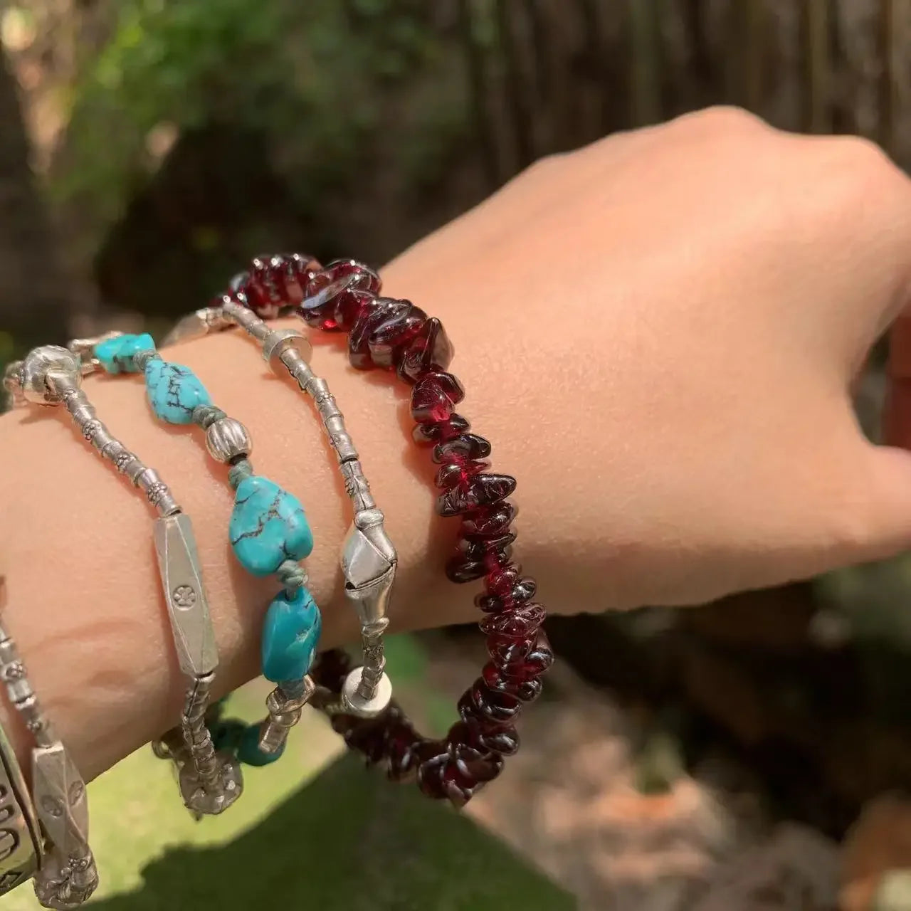 Natural Garnet Healing Bracelet - Oria Jewel