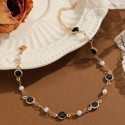 Crystal Chain Anklet - Oria Jewel