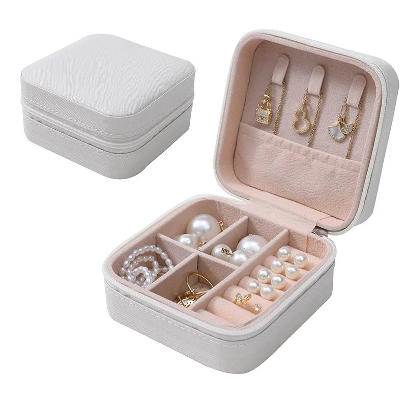 Simple Jewelry Box Wholesale Travel Portable Ring Necklace Earrings Studs Earrings Storage Box Jewelry Organizer - Oria Jewel