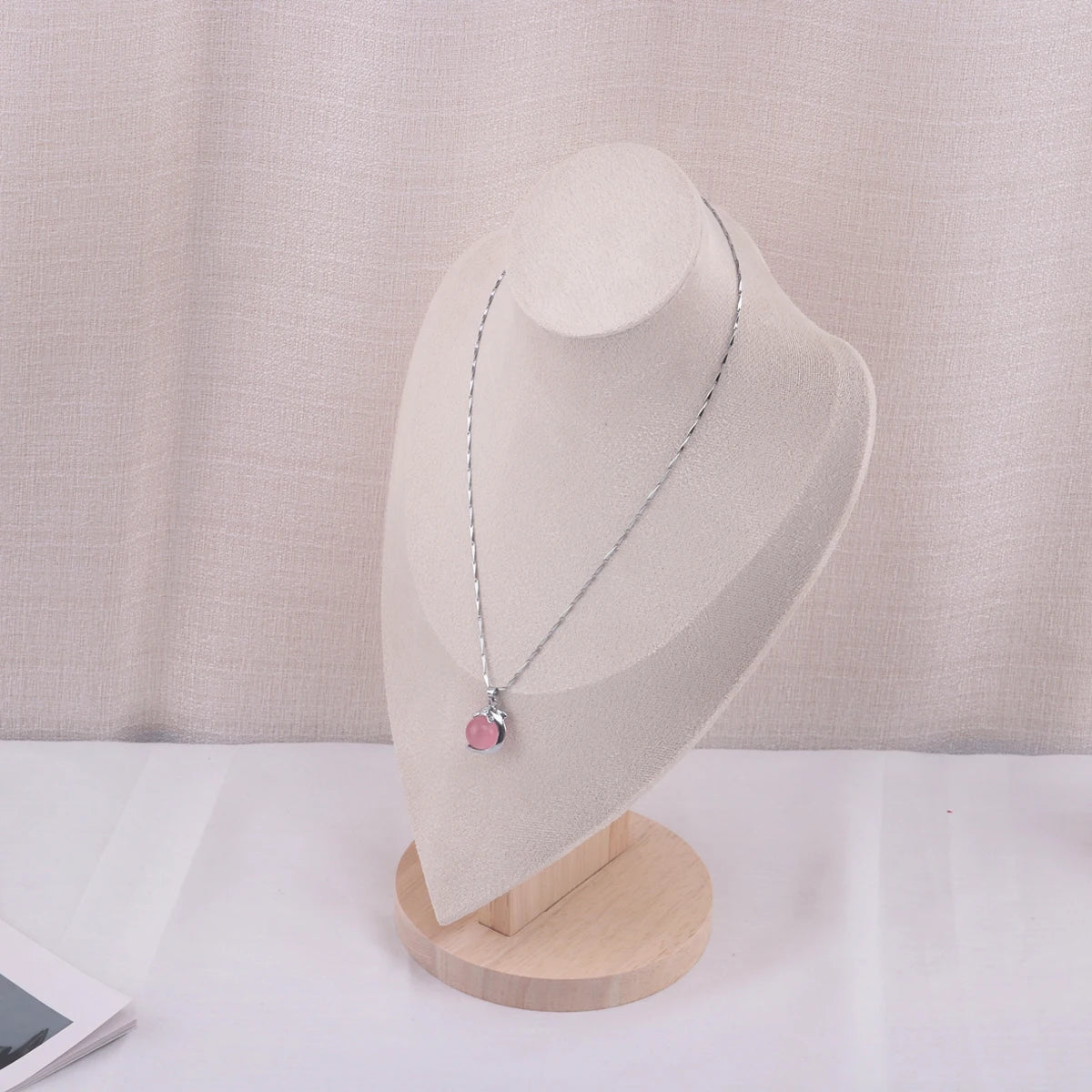 Velvet Portrait Necklace Display Pendant Organizer Jewelry Display Stand Jewelry Mannequin Bust Necklace Pendant Window Display - Oria Jewel