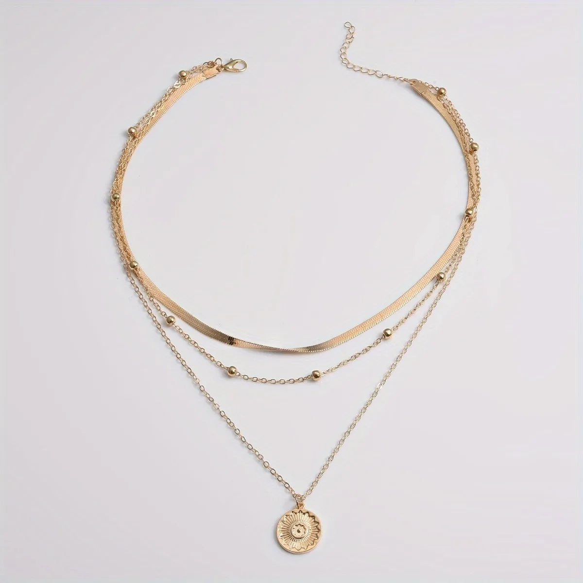 Multi-Layer Round Chain Necklace - Oria Jewel