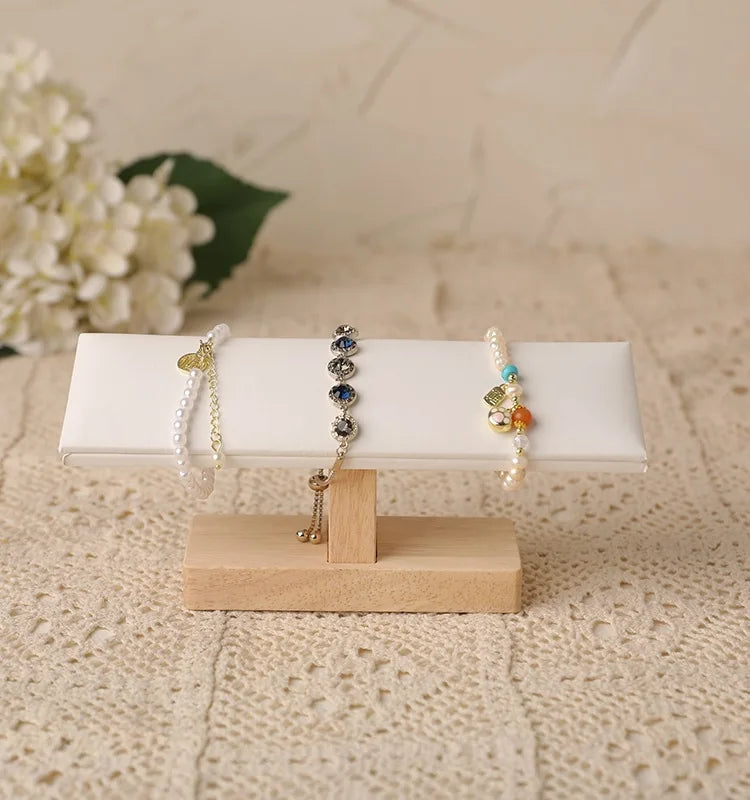 bracelet t bar display styled as chic home décor | Oria Jewel