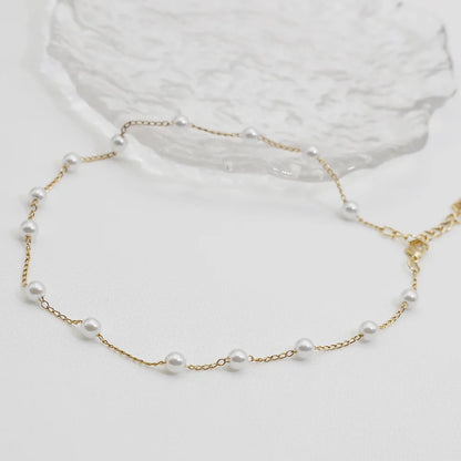 Kpop Pearl Lace Choker - Oria Jewel