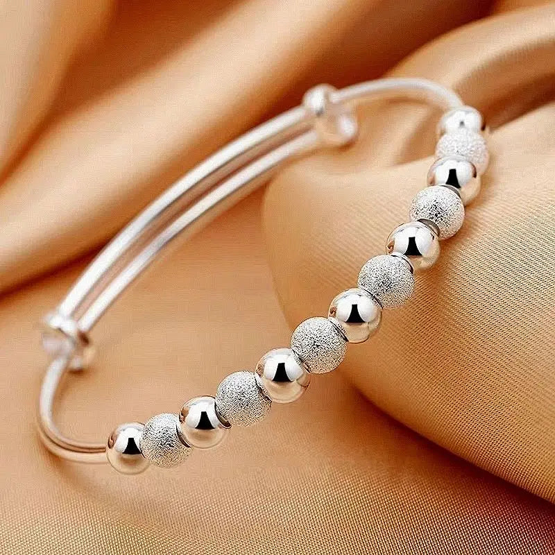 925 Silver Charm Bangle Bracelet - Oria Jewel