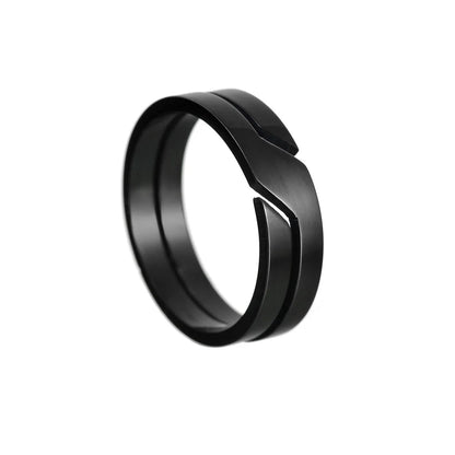 1 piece of stainless steel hollow vacuum plated couple ring jewelry - Oria Jewel