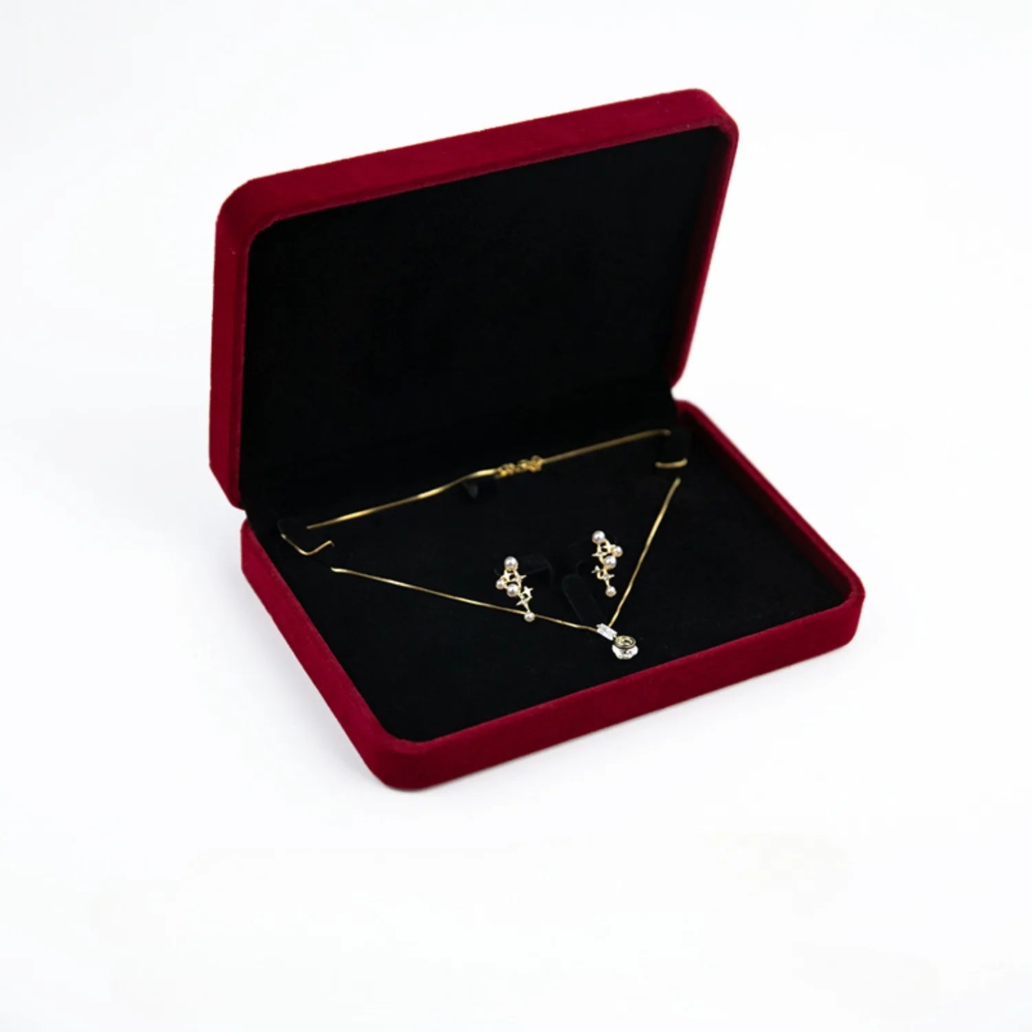 1PC (Retro Simple Rings, Necklaces, Bracelets, Jewelry, Gold, Jade, Jewelry Sets, High-grade Flannel Storage Sets, Jewelry Displ - Oria Jewel
