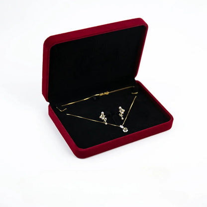 1PC (Retro Simple Rings, Necklaces, Bracelets, Jewelry, Gold, Jade, Jewelry Sets, High-grade Flannel Storage Sets, Jewelry Displ - Oria Jewel