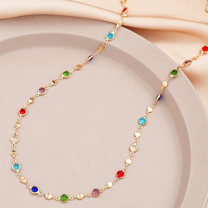 Boho Crystal Y Necklace - Oria Jewel