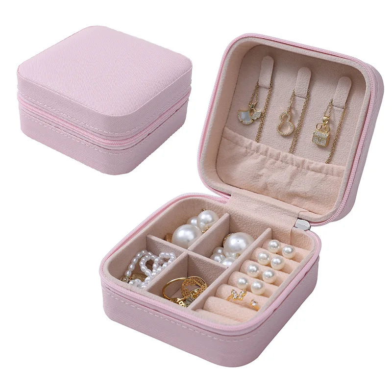 Simple Jewelry Box Wholesale Travel Portable Ring Necklace Earrings Studs Earrings Storage Box Jewelry Organizer - Oria Jewel
