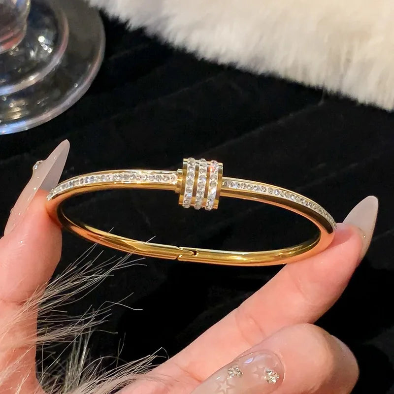 Zircon Steel Bracelet - Oria Jewel