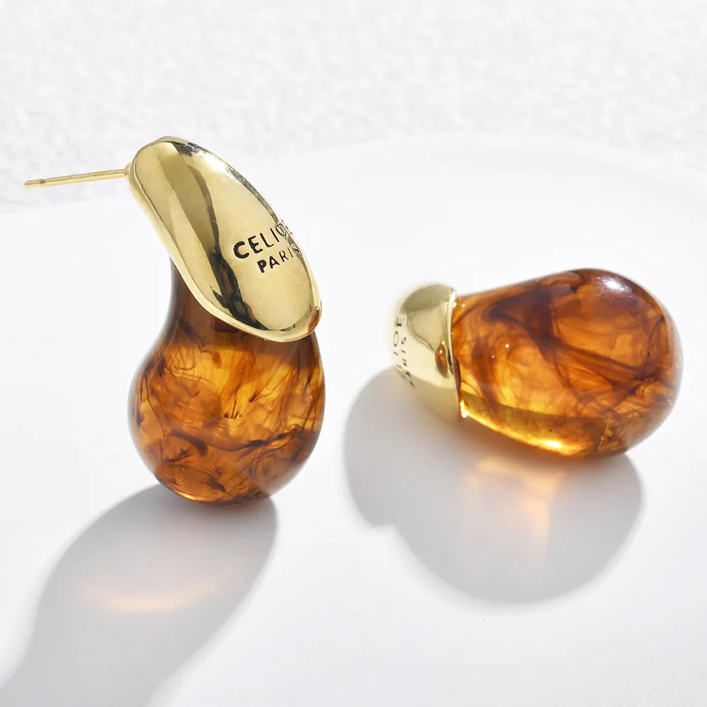 Water Drop Resin Earrings - Oria Jewel