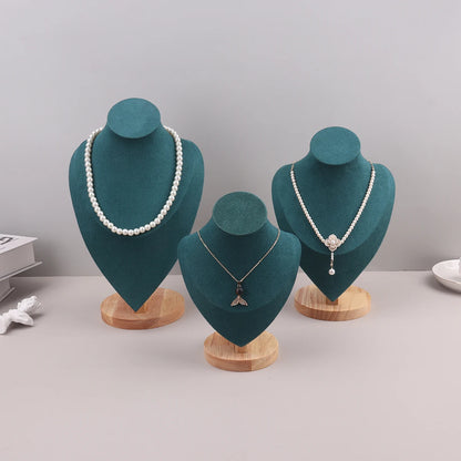 Velvet Portrait Necklace Display Pendant Organizer Jewelry Display Stand Jewelry Mannequin Bust Necklace Pendant Window Display - Oria Jewel