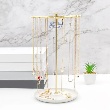 Round Disk Jewelry Holder Efficient Women Accessories Storage and Display Stand Rings Necklaces Earrings Organizer - Oria Jewel