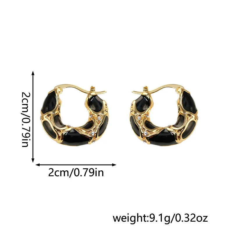 Leopard Enamel Retro Earrings - Oria Jewel