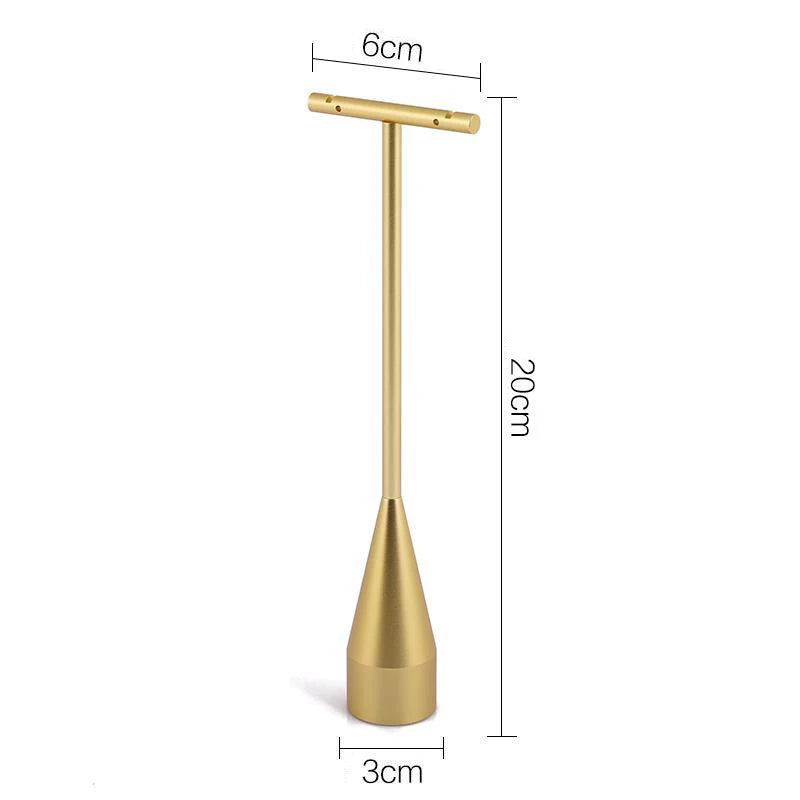 Gold Metal Hand Ring Holder Finger Jewelry Tower Earring T Bar Shelf Hanging Display Stand Ear Studs Storage Organizer Hole Rack - Oria Jewel