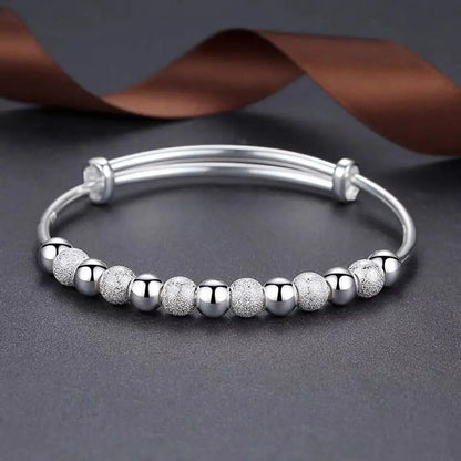 925 Silver Charm Bangle Bracelet - Oria Jewel