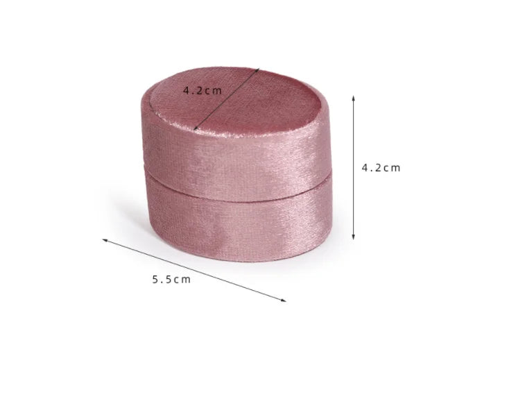 Corduroy Ring box 5x5x4cm Small Size Four Color Spot Hexagon Flannelette Ring Jewelry Box For Wedding &amp;Engagement - Oria Jewel