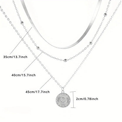 Multi-Layer Round Chain Necklace - Oria Jewel