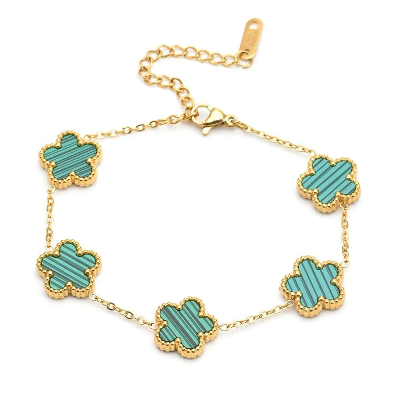 Five-Leaf Clover Bracelet - Oria Jewel