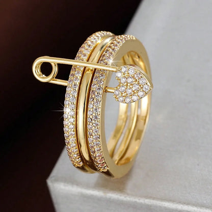 Stacked Ring Fashion Trend Street Style Gift For Friends, Birthday Party Surprise Ring - Oria Jewel