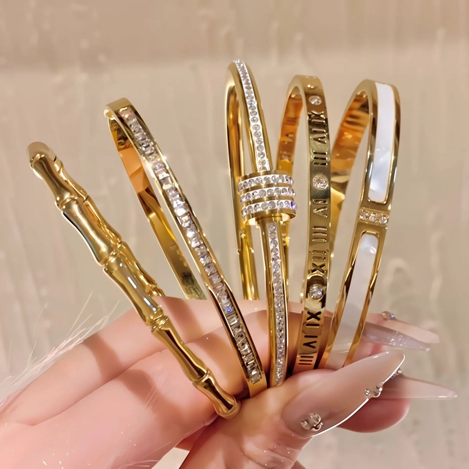 Zircon Steel Bracelet - Oria Jewel