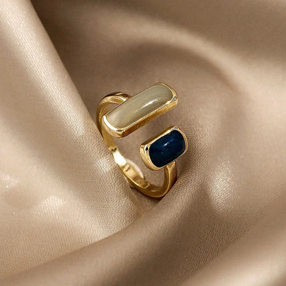 Fashion Retro Gold Double Oil Drop Women&