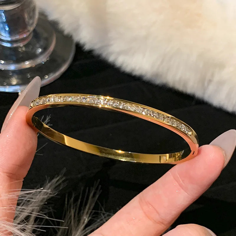 Zircon Steel Bracelet - Oria Jewel
