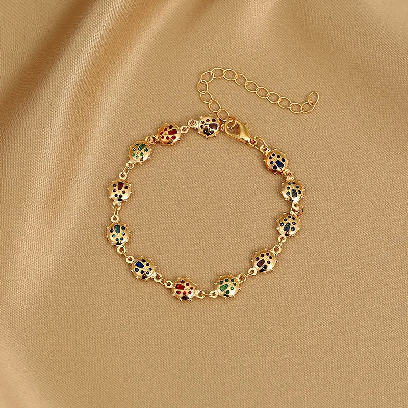 Colorful Heart Charm Bracelet - Oria Jewel