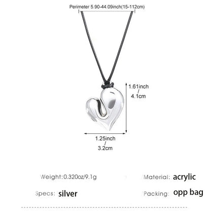 Gothic Heart Pendant Necklace - Oria Jewel