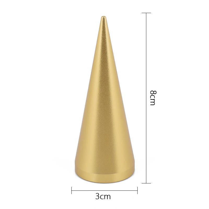 Gold Metal Hand Ring Holder Finger Jewelry Tower Earring T Bar Shelf Hanging Display Stand Ear Studs Storage Organizer Hole Rack - Oria Jewel