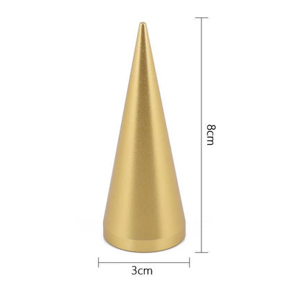 Gold Metal Hand Ring Holder Finger Jewelry Tower Earring T Bar Shelf Hanging Display Stand Ear Studs Storage Organizer Hole Rack - Oria Jewel