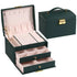 1pcs Multi Functional Three Layer Leather Drawer Style Jewelry Box Earrings Earrings Lock Jewelry Box - Oria Jewel