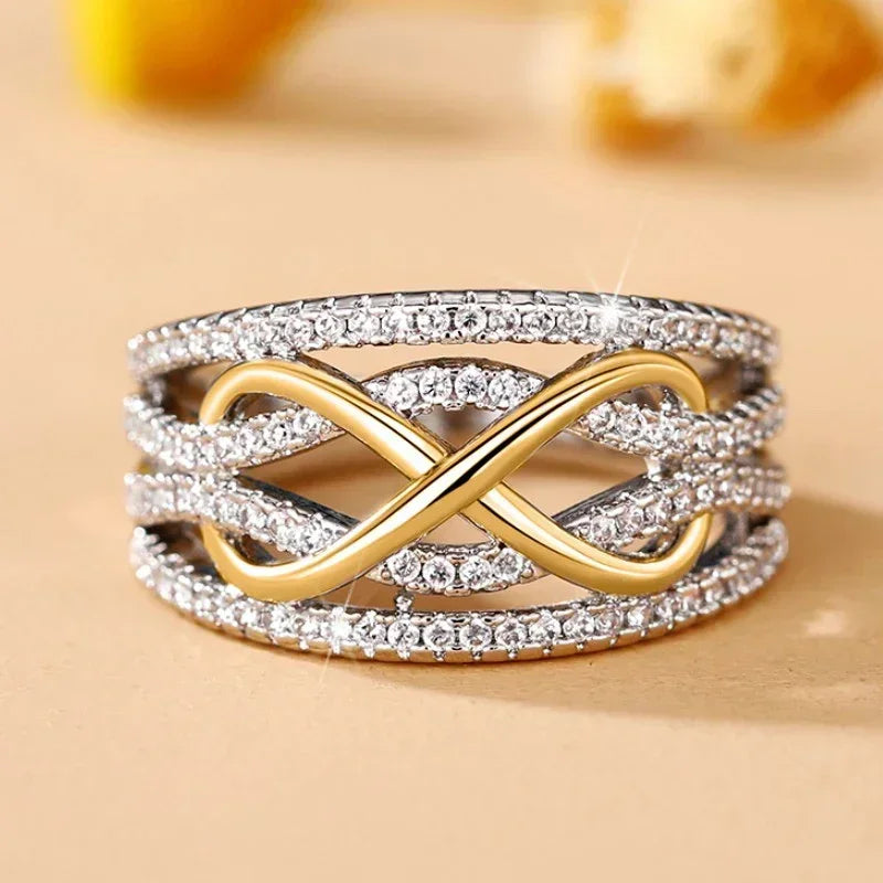 Infinite Love Zircon Ring – Trendy Luxury Wedding Jewelry - Oria Jewel