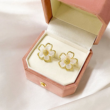 ZAKOL Crystal Flower Earrings - Oria Jewel