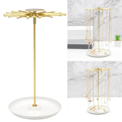 Round Disk Jewelry Holder Efficient Women Accessories Storage and Display Stand Rings Necklaces Earrings Organizer - Oria Jewel