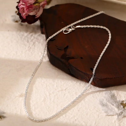 Silver Color Sparkling Necklace For Women Trendy Clavicle Chain Choker Girls Korean Wedding Party Jewelry Accessories - Oria Jewel