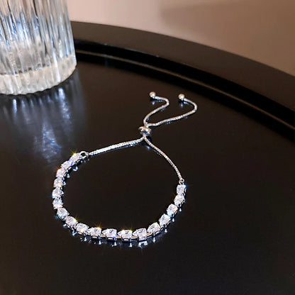 Rhinestone Charm Bracelet - Oria Jewel