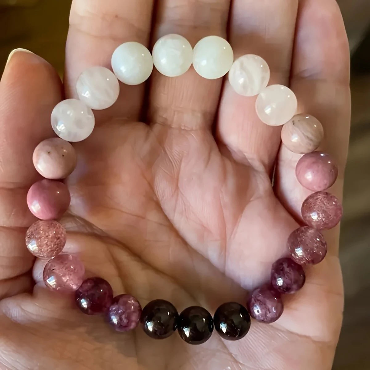 Pink Amethyst Love Bracelet - Oria Jewel