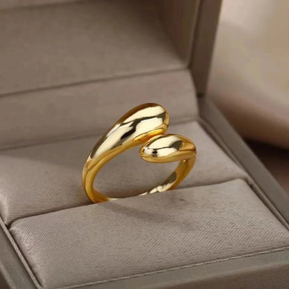 Trend Stainless Steel Rings For Women Simple Charming High Quality Gold Color Ring Wedding Party Jewelry Gift Free Shipping Item - Oria Jewel
