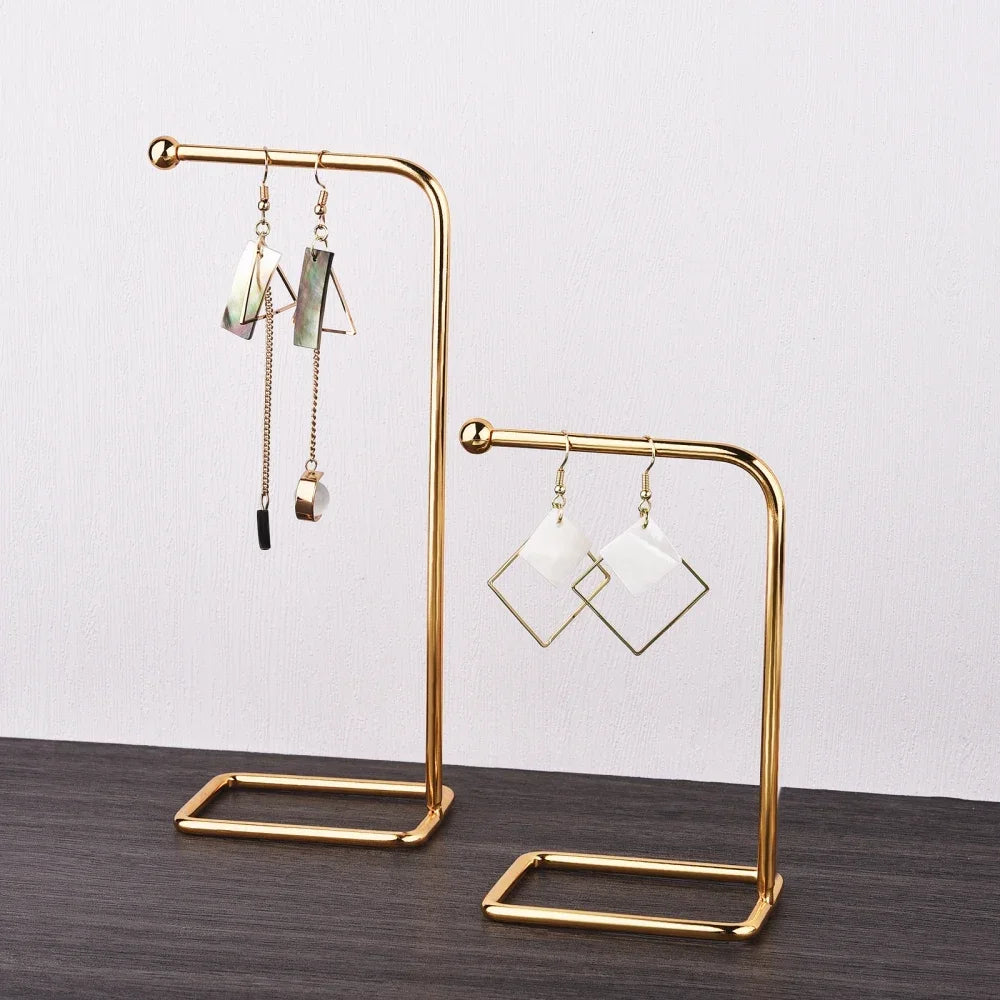 Metal Earring Display Stand For Necklace Handbag Multiple Shapes Jewelry Key Chain Holder - Oria Jewel