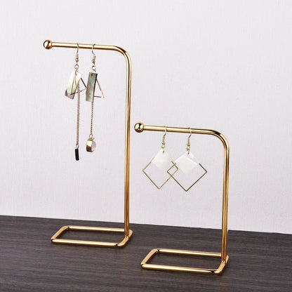 Metal Earring Display Stand For Necklace Handbag Multiple Shapes Jewelry Key Chain Holder - Oria Jewel