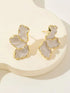 Cream Epoxy Flower Earrings - Oria Jewel